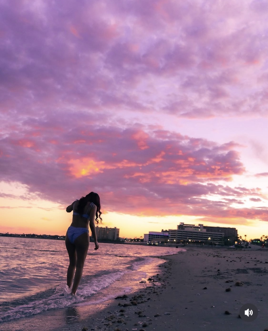 Beach sunset portrait