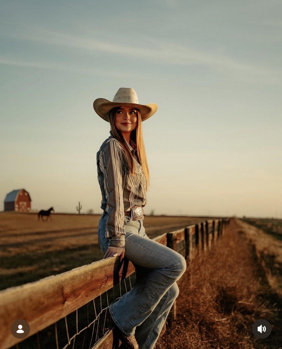 Western portrait at sunset