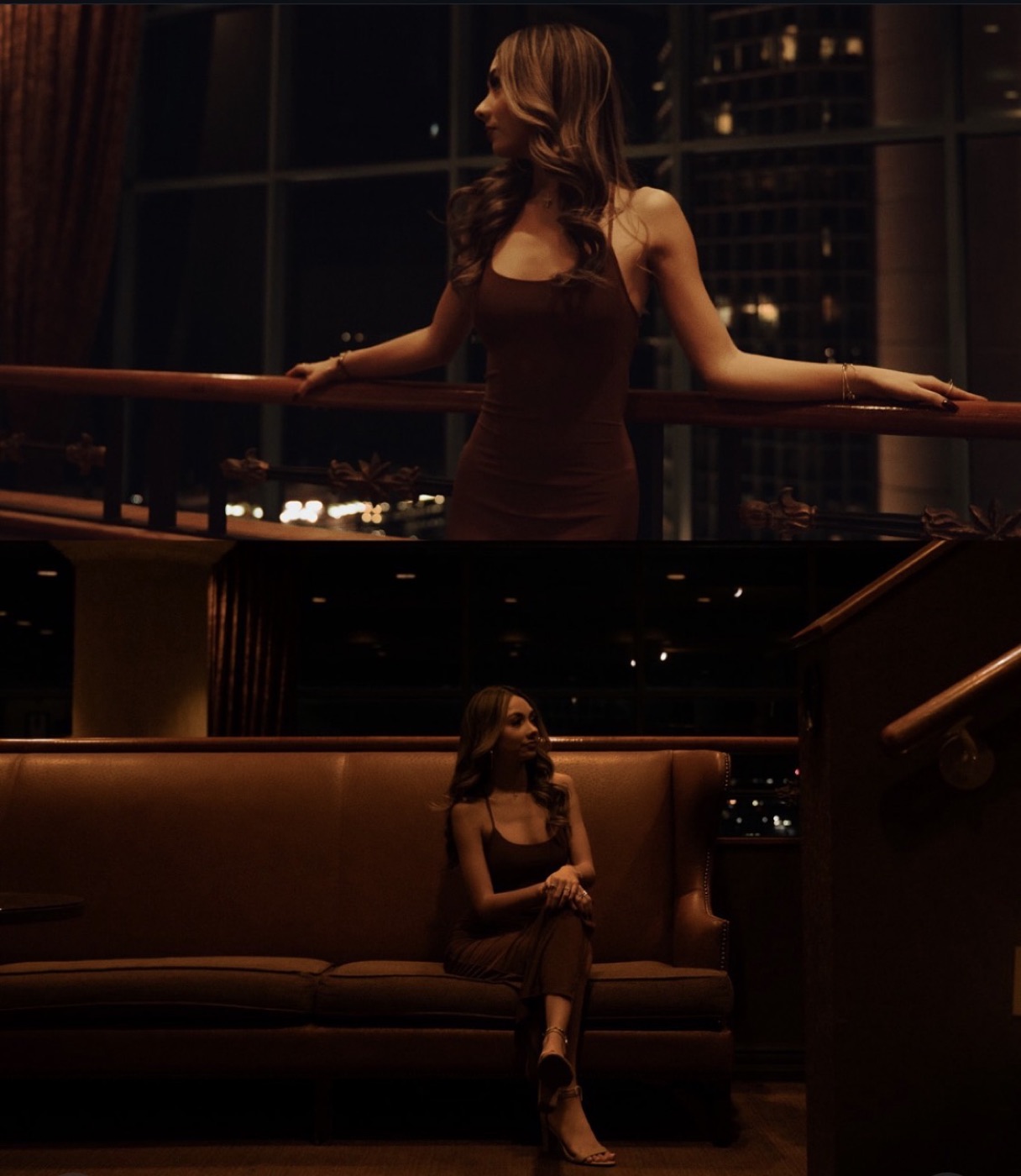 Moody lounge portrait