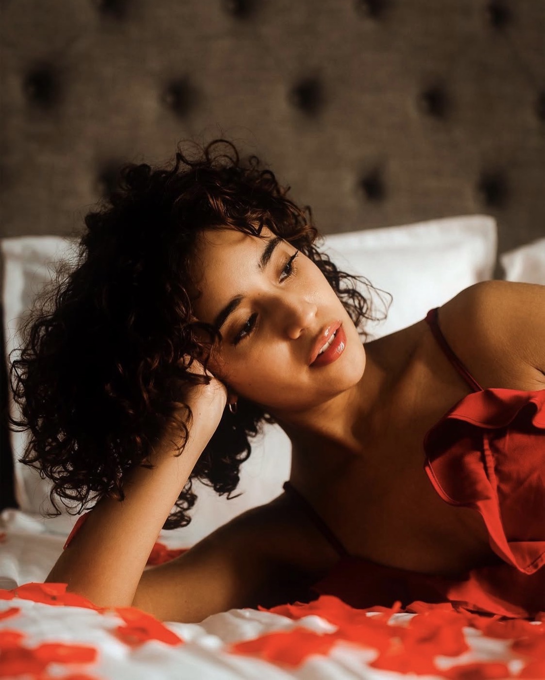 Portrait in red light